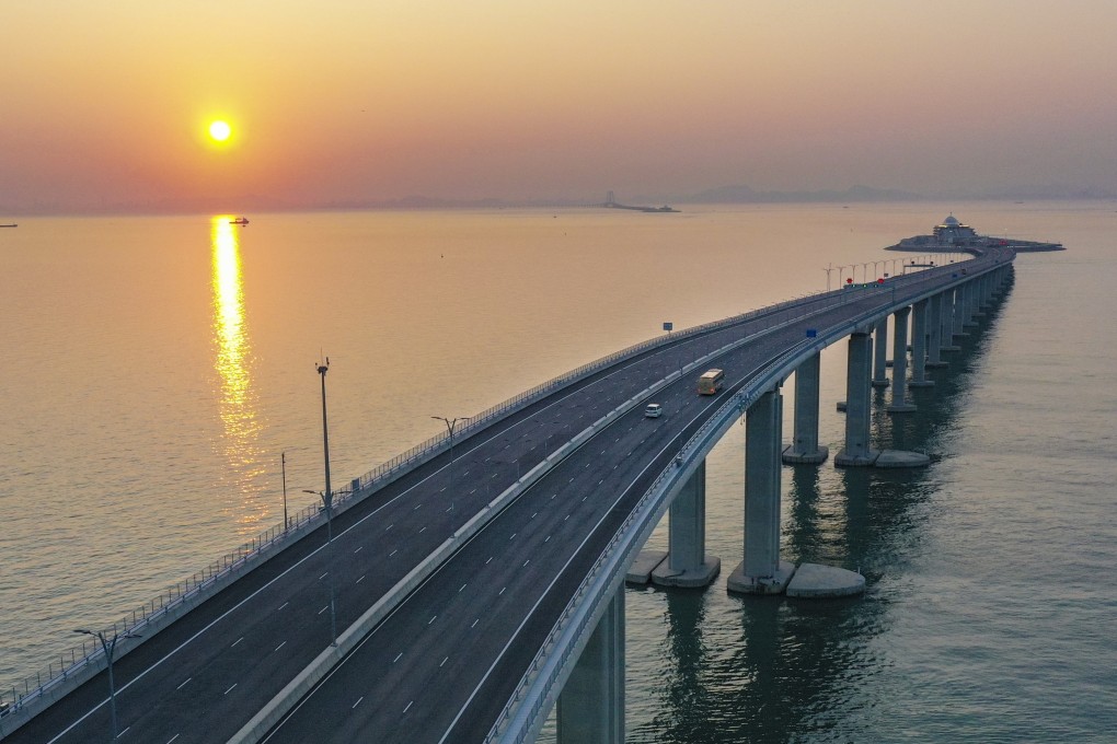 Evening traffic on Hong Kong-Zhuhai-Macau Bridge on February 29, 2020. Photo: Winson Wong