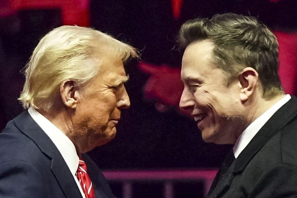 US President-elect Donald Trump (left) with Elon Musk during in Washington in January. Photo: EPA
