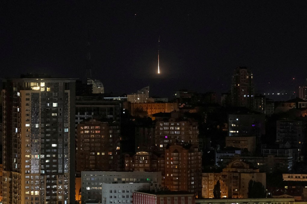 An explosion of a drone in Ukraine’s capital Kyiv overnight on Monday. Photo: Reuters