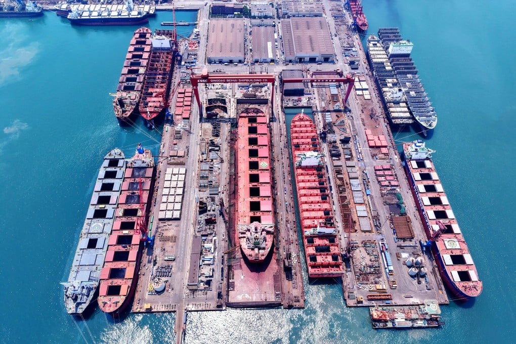 Chinese shipyards have suffered a significant decline in new orders this year as the United States steps up efforts to curtail their dominance of the global shipbuilding industry. Photo: Getty Images