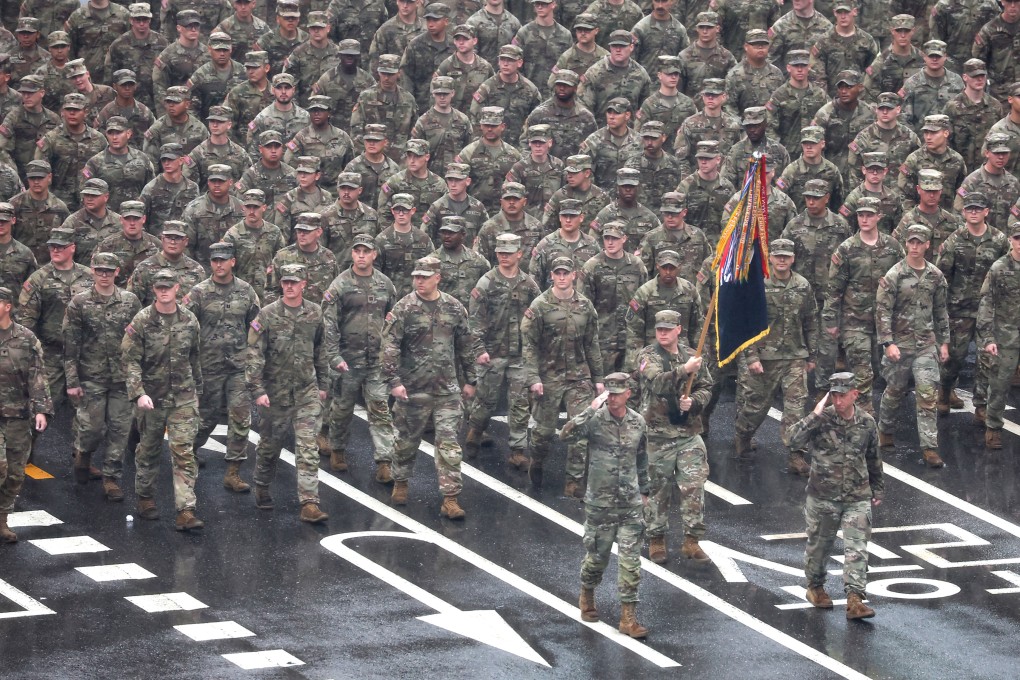 US troops take part in a military parade in Seoul in 2023. Photo: Yonhap/dpa