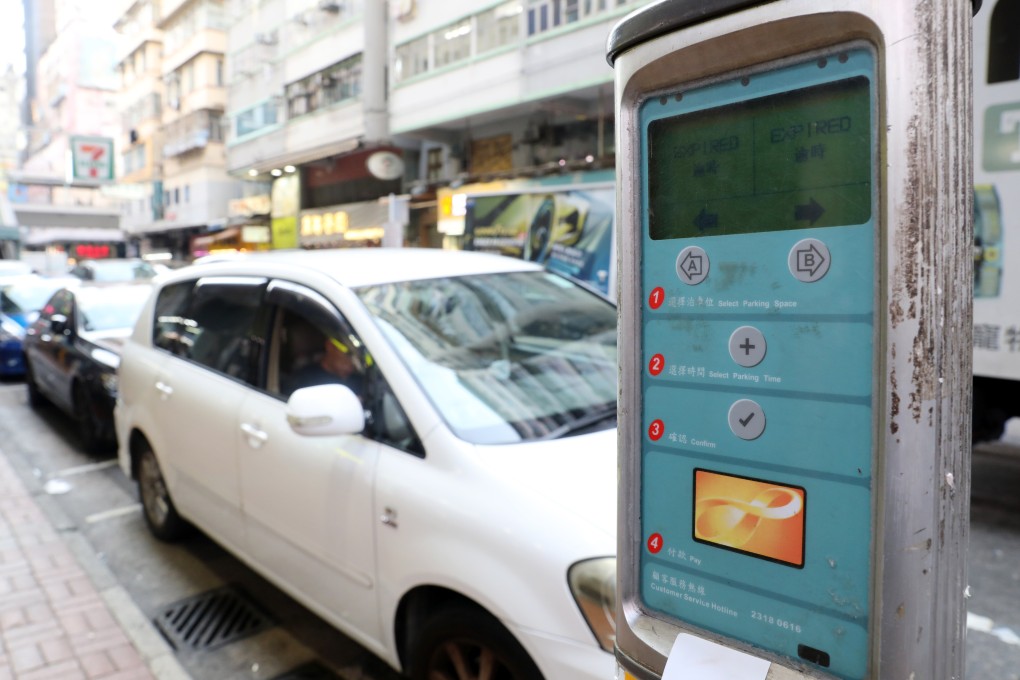 A parking meter on a street in Mong Kok. Photo: Dickson Lee