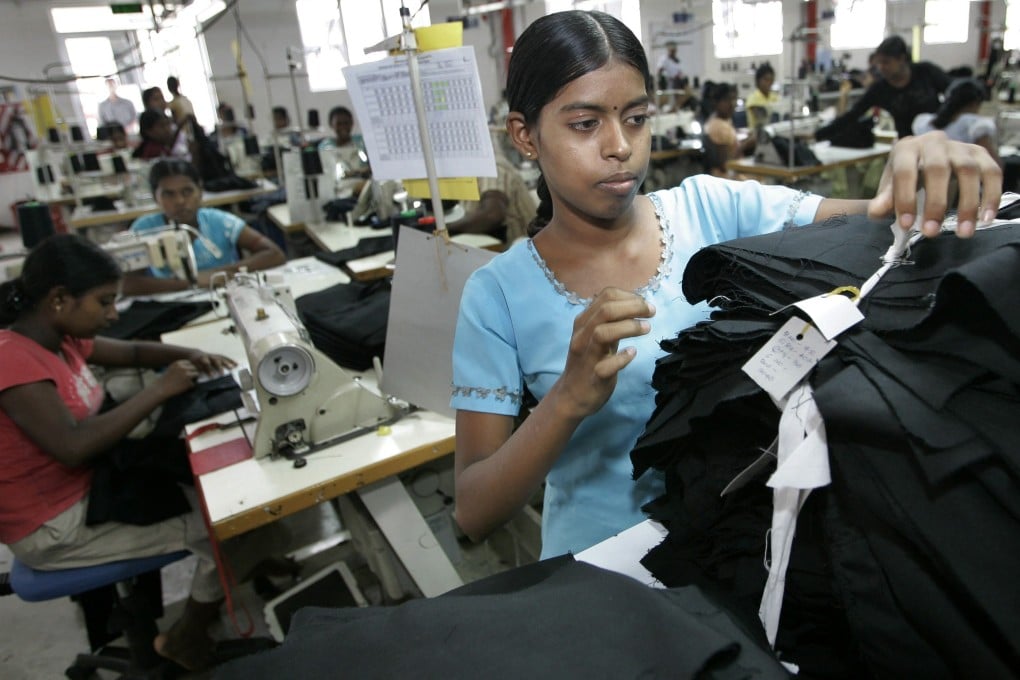 Sri Lankan women work in a garment factory in Punani, northeast of Colombo. Photo: AP