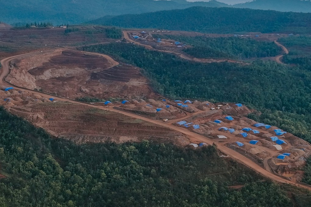 An aerial view of PT Gag Nikel mining operations in Gag Island, Raja Ampat, Indonesia. Photo: Greenpeace/Reuters