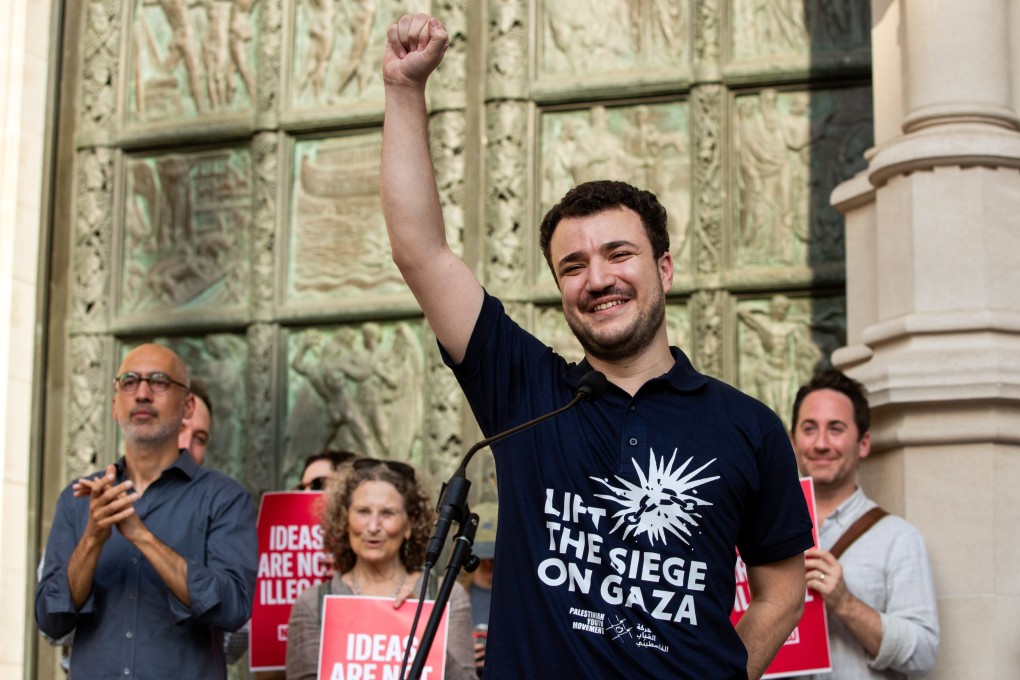Activist Mahmoud Khalil attends a ‘Welcome Home’ rally in New York in June. Photo: EPA
