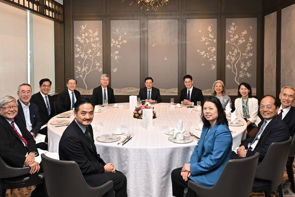 City leader John Lee meets with members of the Chief Executive’s Council of Advisers. Photo: Handout