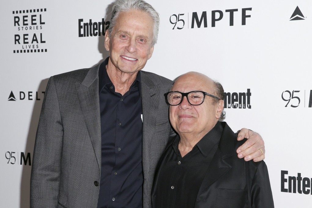 Michael Douglas (left) and Danny DeVito attend the 5th Annual Reel Stories, Real Lives Benefit in Los Angeles on April 7, 2016. Photo: Rich Fury/Invision/AP