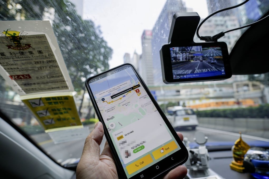 The TADA app in action. The Transport and Logistics Bureau submitted a proposed regulatory framework on ride-hailing services on Tuesday. Photo: May Tse