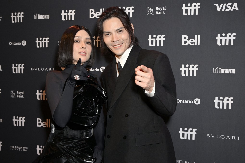Actor Jacky Heung (right) and his wife, Bea Hayden, in 2023. Photo: Getty Images via AFP
