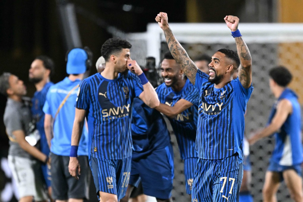 Brazilian forward Malcom celebrates after Al Hilal beat Manchester City in the Club World Cup. Photo: AFP