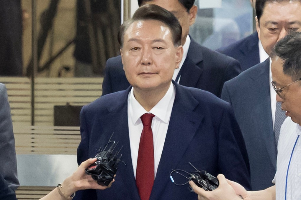 South Korea’s former president Yoon Suk-yeol exits a hearing in Seoul on July 9 shortly before his re-arrest. Photo: Newsis via Xinhua