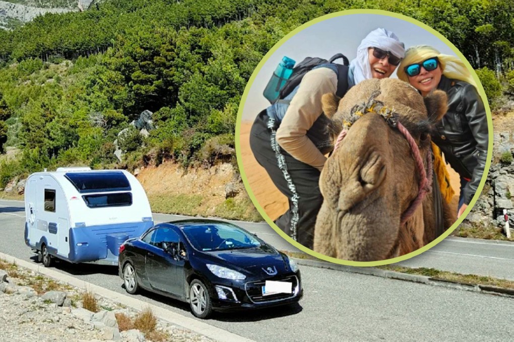 A Chinese couple’s caravan was stolen in Spain, leaving them bereft of US$70,000 worth of belongings and the woman’s live-saving heart medication. Photo: SCMP composite/RedNote