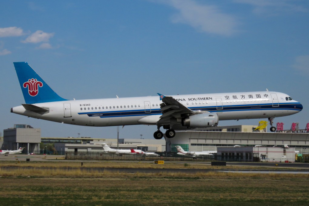 An Airbus A321 operated by China Southern Airlines takes off from an airport in southern China. Photo: SCMP