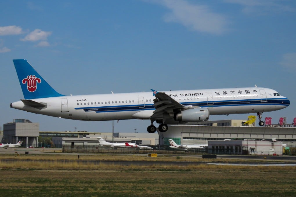An Airbus A321 operated by China Southern Airlines takes off from an airport in southern China. Photo: SCMP
