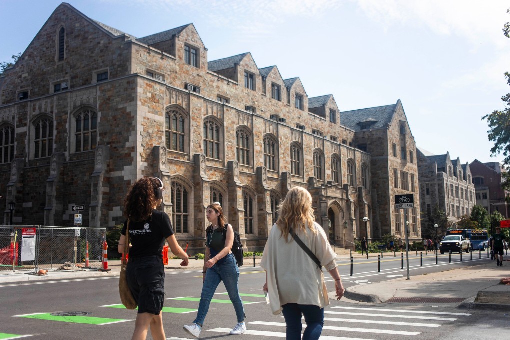 University of Michigan students walk past campus buildings in Ann Arbor in September 2023. Photo: The Detroit News via TNS