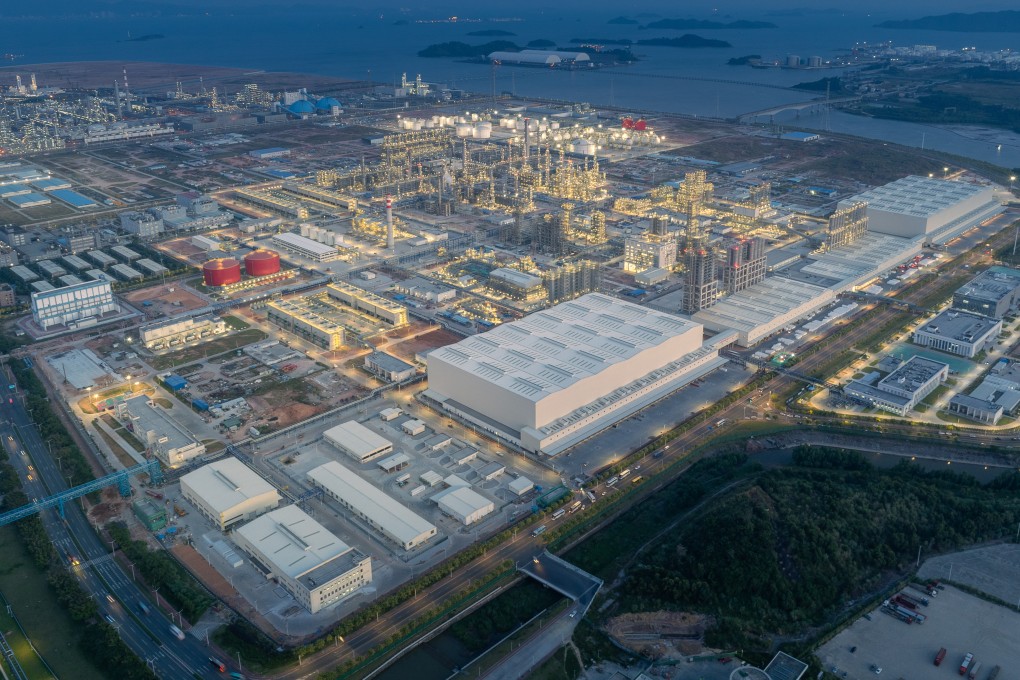 An aerial view of ExxonMobil’s chemical complex in Huizhou in southern China’s Guangdong province. The complex marked its official launch on July 15 after beginning construction in 2020. Photo: Xinhua