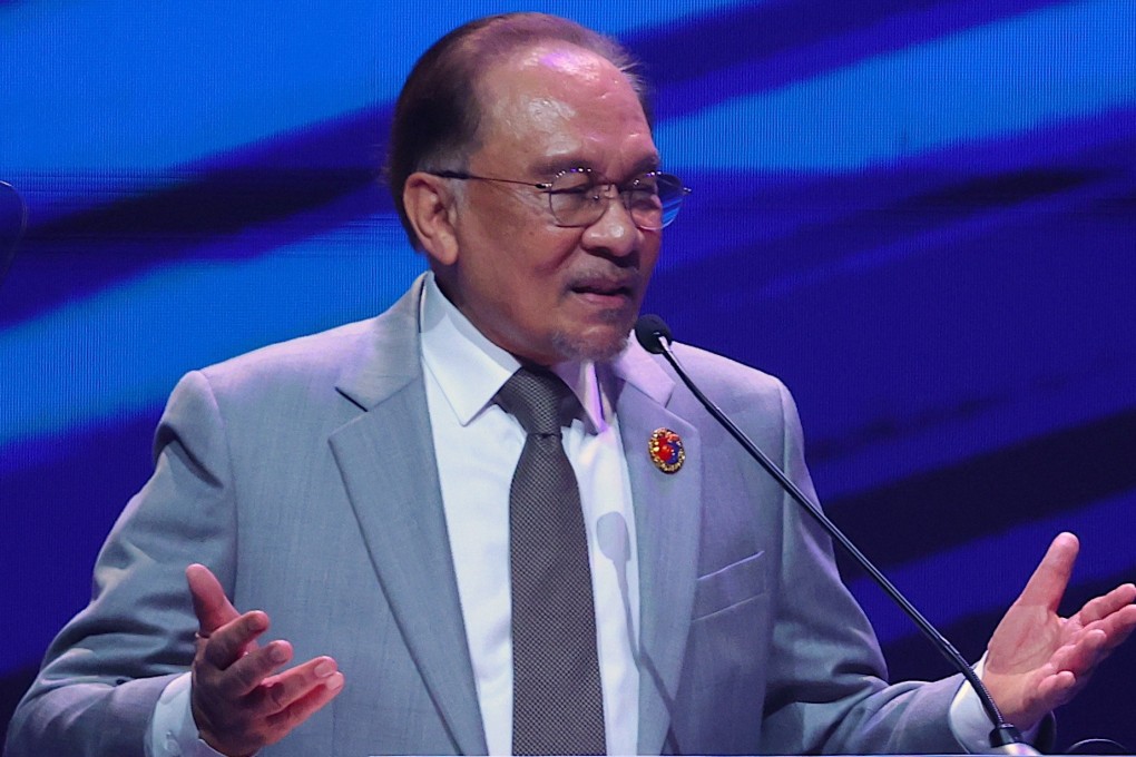 Malaysian Prime Minister Anwar Ibrahim at the Asean Foreign Ministers’ Meetings in Kuala Lumpur on July 9. Photo: EPA