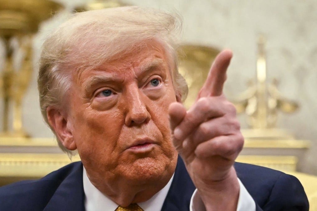 US President Donald Trump speaks during a meeting in the Oval Office on Wednesday. Photo: AFP