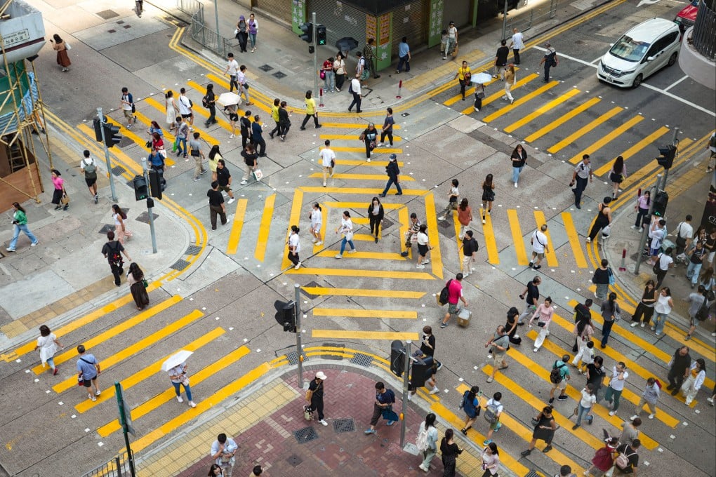 The diagonal pedestrian crossing at the junction of Carnarvon Road and Granville Road in Tsim Sha Tsui. Photo: Sam Tsang