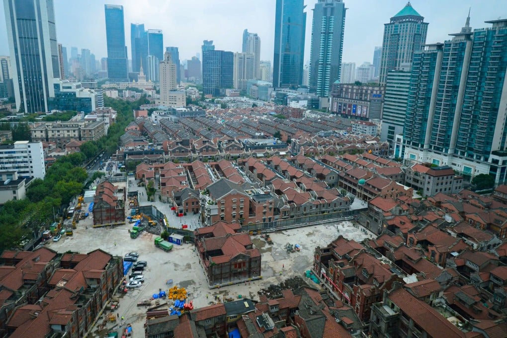 Restoration work in progress at Zhangyuan, a 140-yer old shikumen compound in Shanghai. Photo: CCTV