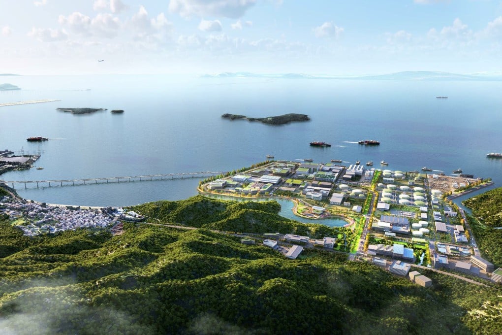 An artist’s illustration of the proposal for Lung Kwu Tan in Tuen Mun. Photo: Handout