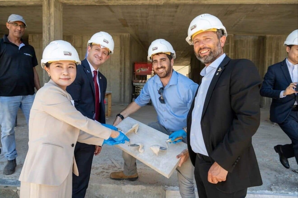 Taiwan’s representative in Israel, Abby Lee, visits the Binyamin Regional Council in Samaria, on July 6. Taiwan’s donation will fund the Nanasi Medical Centre at Sha’ar Binyamin, north of Jerusalem. Photo: Handout