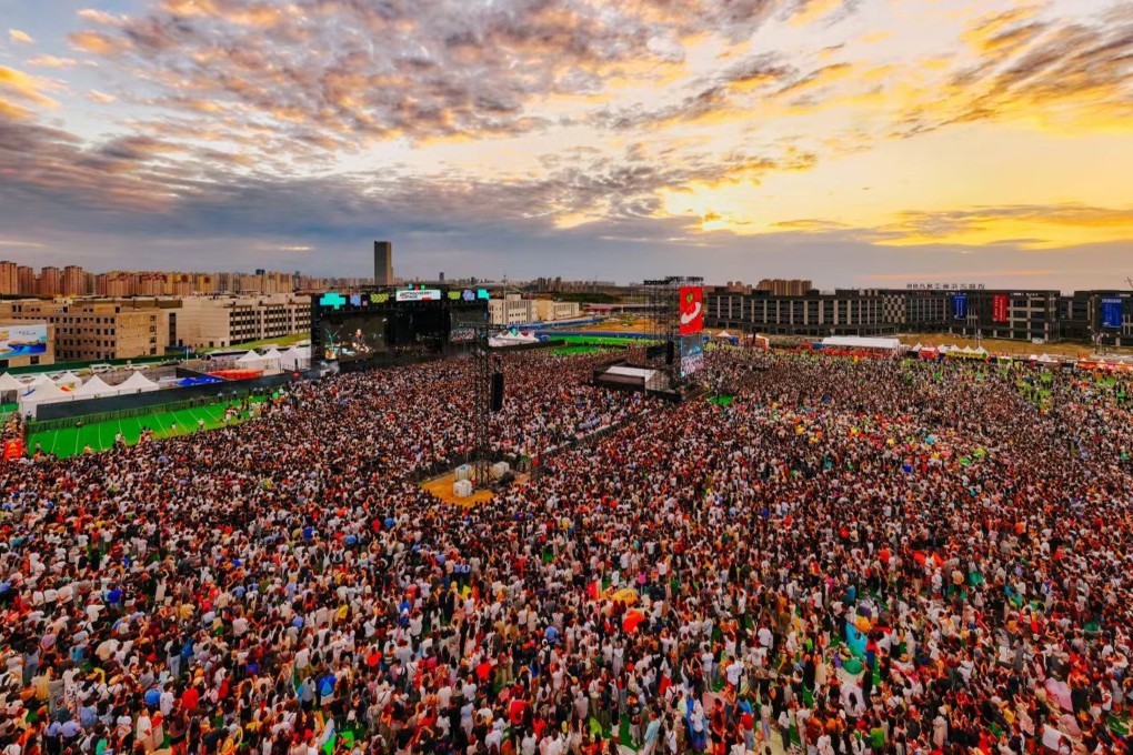 Music fans attend the Super Strawberry music festival in Urumqi, Xinjiang Uygur autonomous region. Photo: Handout