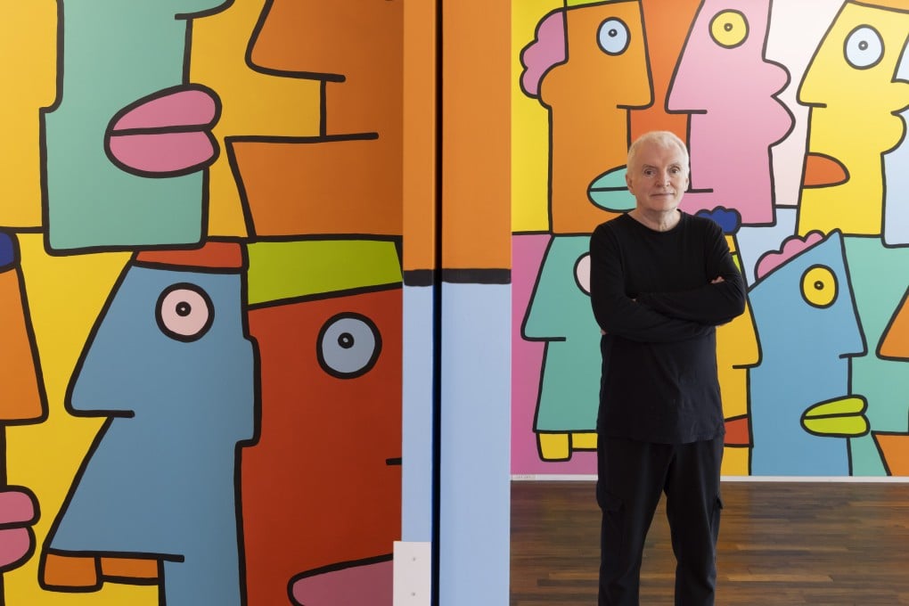 Thierry Noir at his Rush Hour exhibition at Phillips’ auction house in Tokyo. The French artist has an exhibition running simultaneously at Phillips Hong Kong until July 31. Photo: Thierry Noir Studio