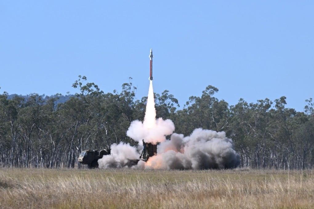 Japan’s military fires a surface-to-air missile during a joint defence exercise near Rockhampton, Australia, on July 14. Photo: EPA