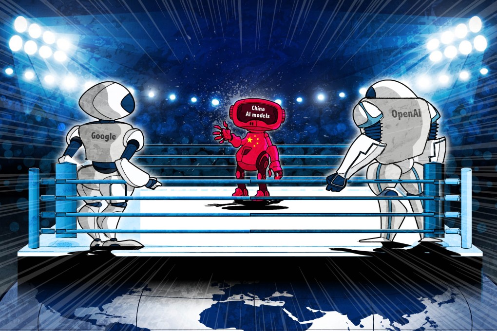 China’s open-source AI models are competing against closed systems from the likes of Google and OpenAI. Illustration: Henry Wong