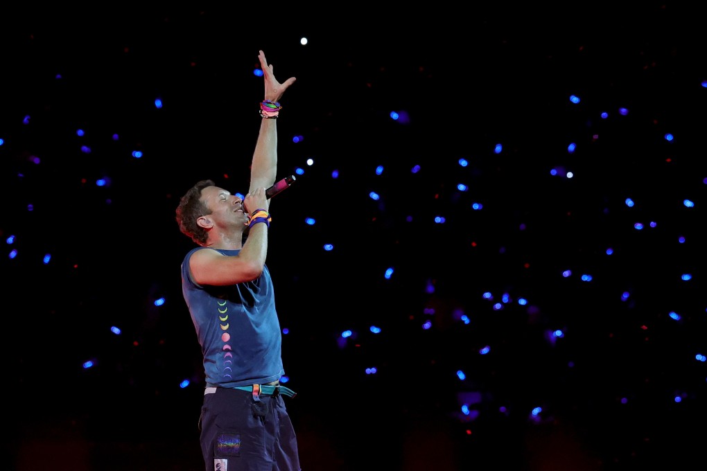 Chris Martin of Coldplay performs in Las Vegas in June. Photo: TNS