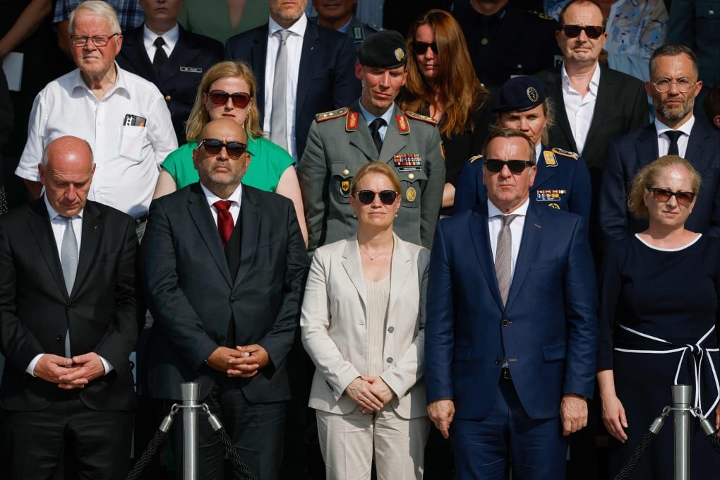 Dignitaries included German Defence Minister Boris Pistorius and Berlin’s Mayor Kai Wegner. Photo: AFP