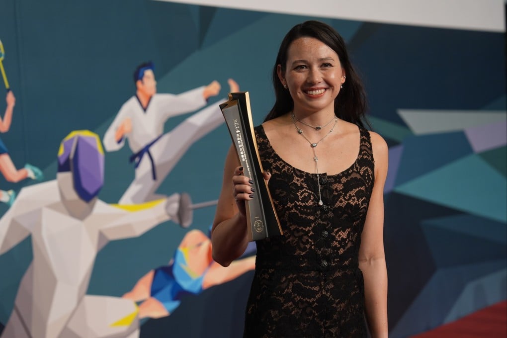 Swimmer Siobhan Haughey with her Hong Kong Sports Stars Awards trophy. Photo: Elson Li