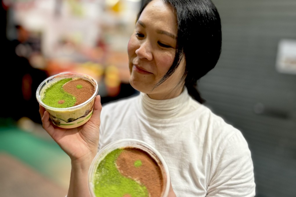Hong Kong-born pastry chef Joey Leung, owner-operator of online artisan patisserie Joy Jaune, with one of her creations, the Tai Chi Tiramisu. As Joy Jaune gains recognition, Leung says she hopes to expand with events such as workshops, pop-ups and crossovers. Photo: Joy Jaune
