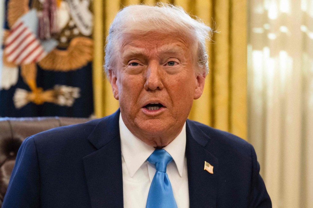 US President Donald Trump speaks to the press after signing an executive order withdrawing his country from a number of United Nations bodies on February 4. Photo: AFP