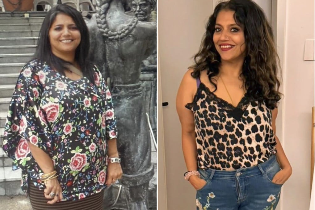 Maitreyi Karanth in 2019 (left), at her heaviest weight of 92kg, and in 2024, 30kg lighter, after intermittent fasting that saw her eat one meal a day, and healthier habits. Photos:
Maitreyi Karanth / Instagram/maitreyi_karanth