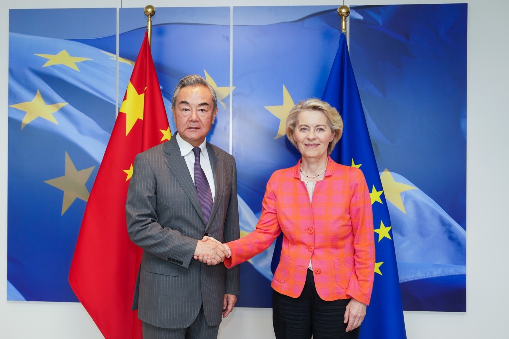 European Commission President Ursula von der Leyen meets Chinese Foreign Minister Wang Yi in Brussels, Belgium, on July 2. Photo: Xinhua