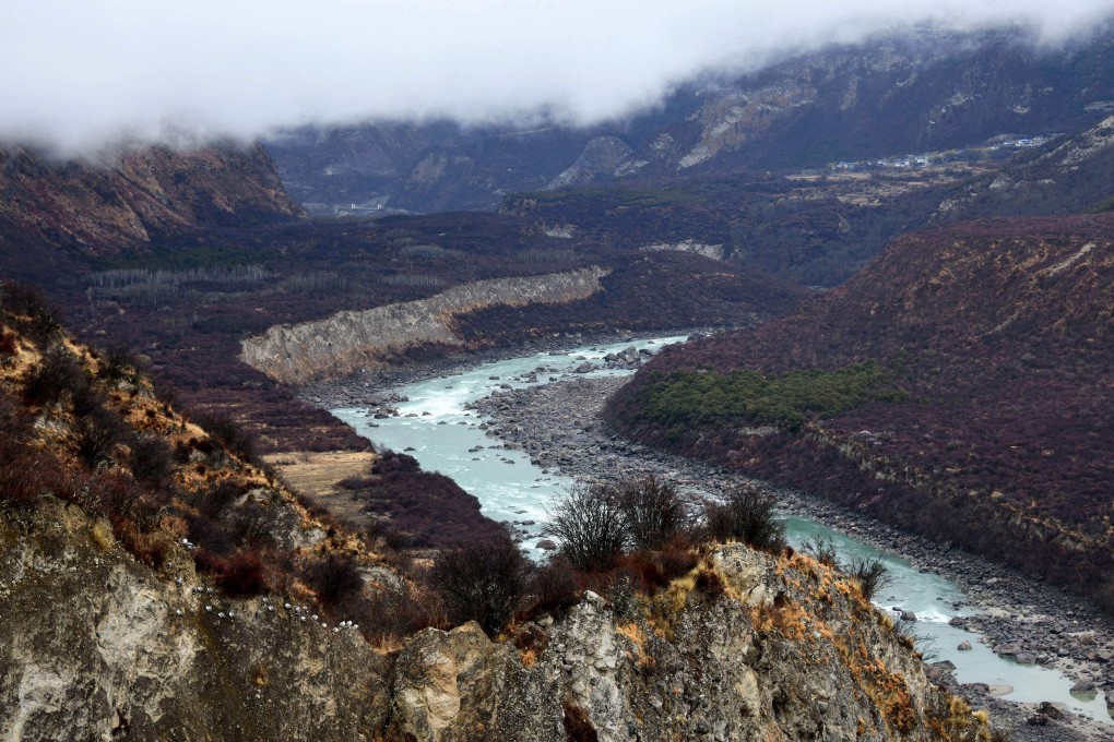 China’s new mega dam project is being built on the Yarlung Tsangpo river, shown here in 2021, near Nyingchi city in the Tibet autonomous region. Photo: AFP
