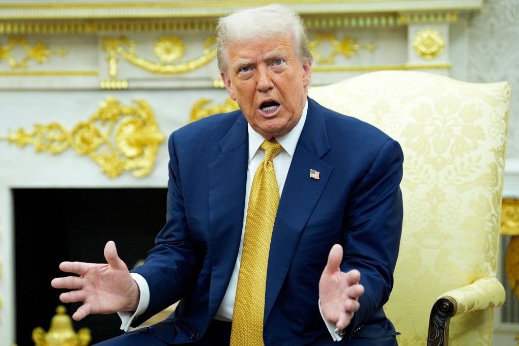 US President Donald Trump in the Oval Office at the White House on Tuesday. Photo: EPA