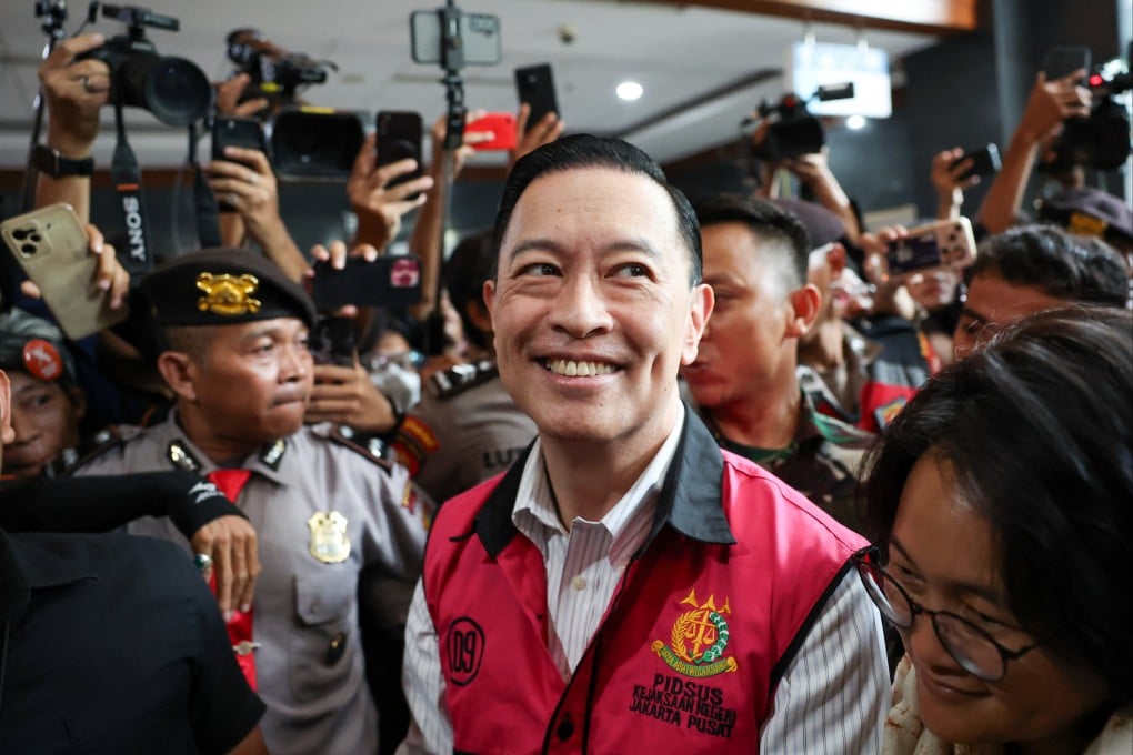 Thomas Trikasih Lembong attends his verdict trial at the Central Jakarta Court in Indonesia on July 18. Lembong was jailed for 4½ years in jail and a fine of 750 million rupiah (US$46,000) for improperly granting sugar import permits. Photo: Reuters