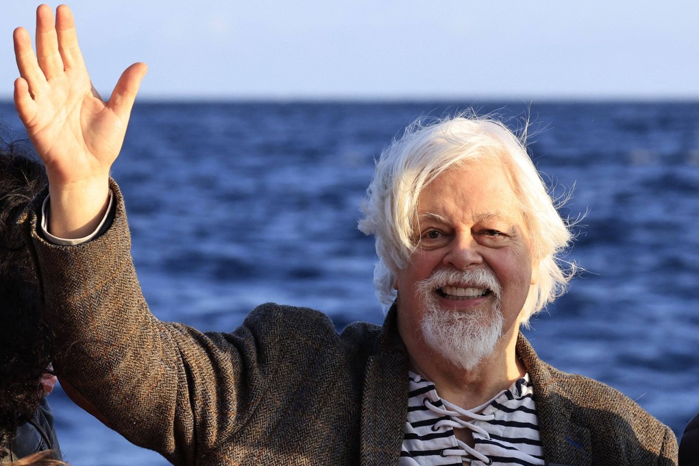 Sea Shepherd Conservation Society founder Paul Watson during a visit to Nice, France, on February 28. Photo: AFP