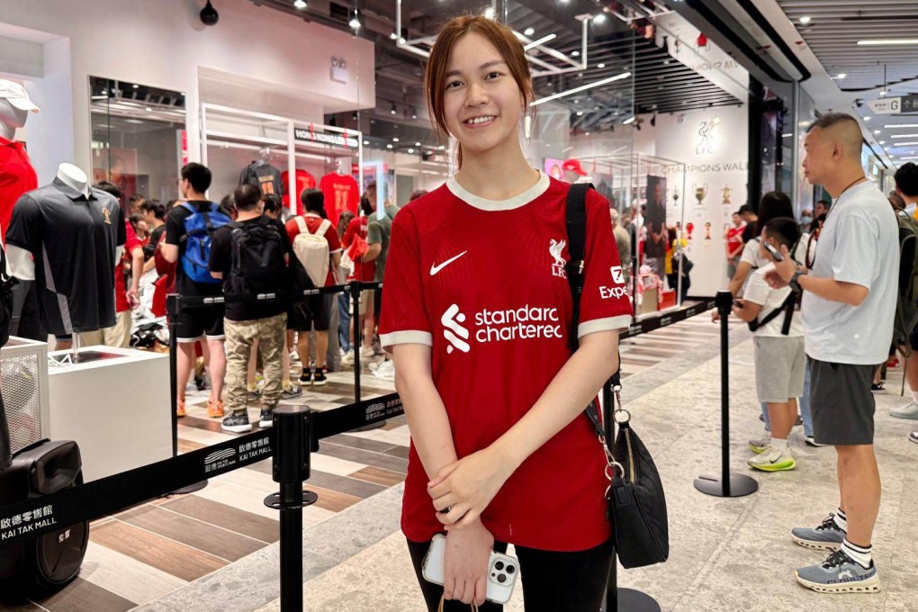 Vinie Ang, a Liverpool fan who travelled from Malaysia to watch the team in Hong Kong. Photo: Mike Chan