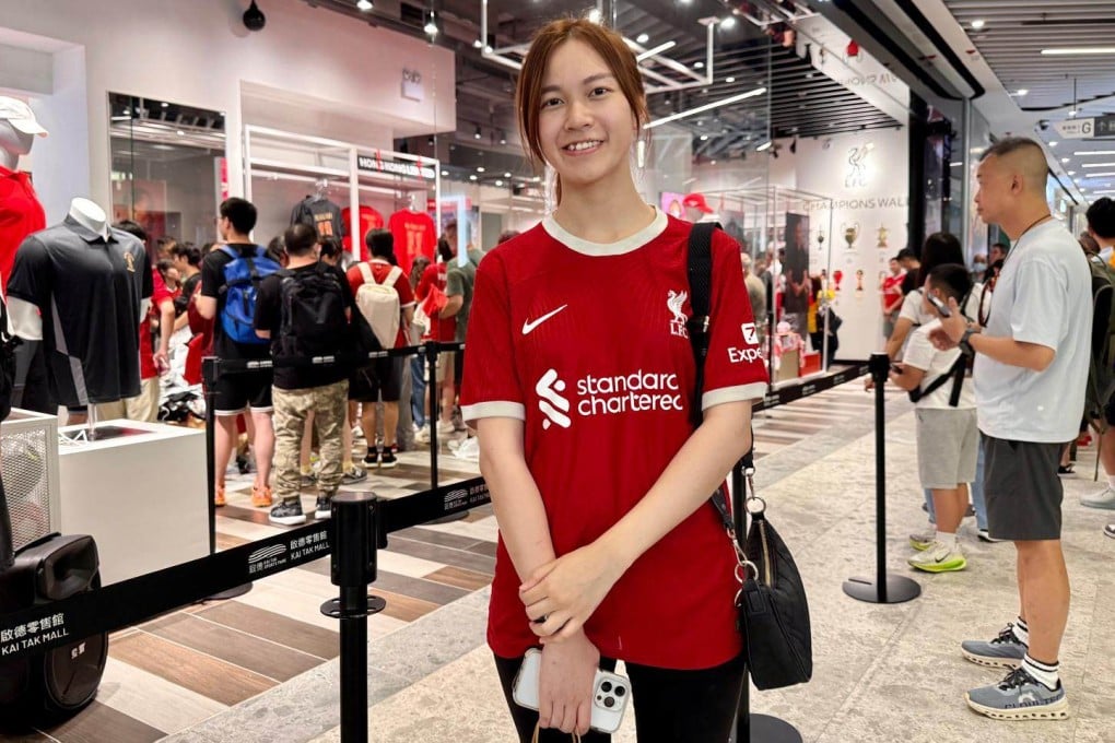 Vinie Ang, a Liverpool fan who travelled from Malaysia to watch the team in Hong Kong. Photo: Mike Chan