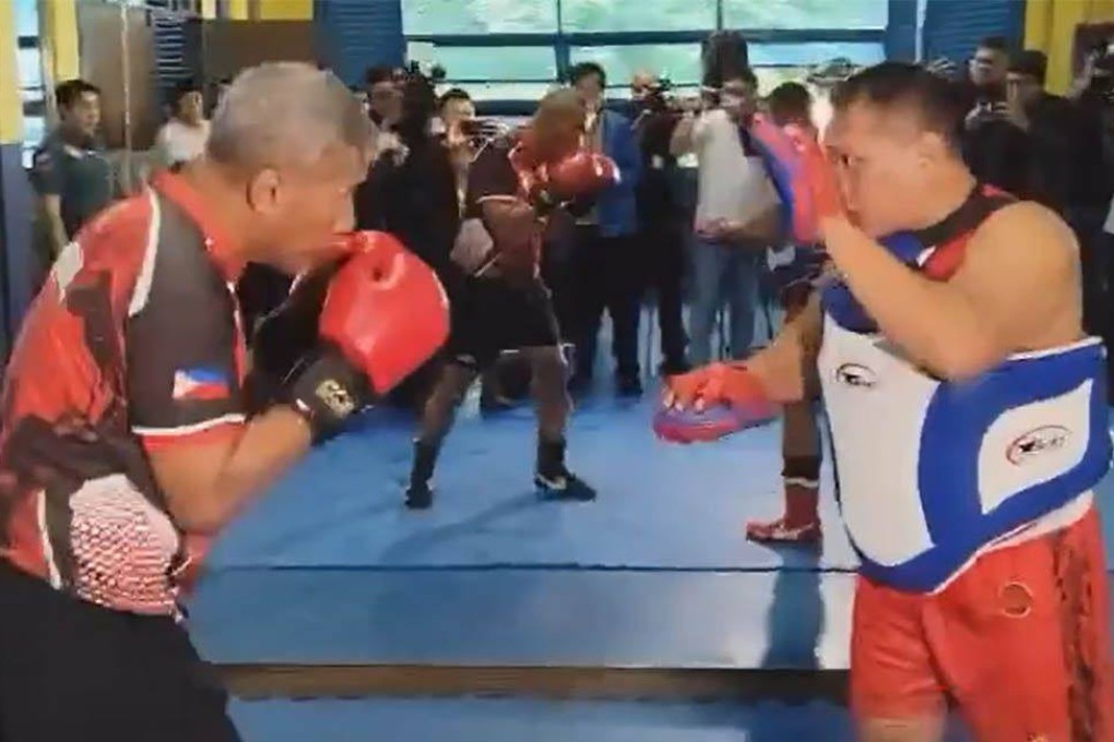 Philippine National Police chief General Nicolas Torre III prepares for his fight against Sebastian Duterte on Thursday. Photo: Handout