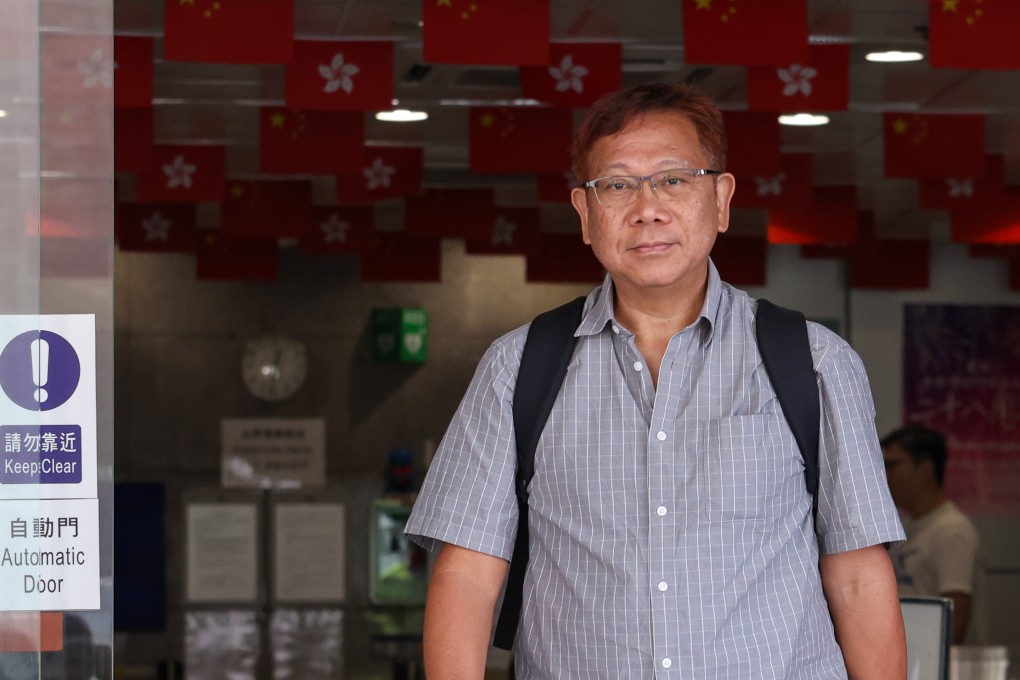 Social worker Eddie Tse leaves Eastern Court after being sentenced to community service for defrauding authorities. Photo: Brian Wong