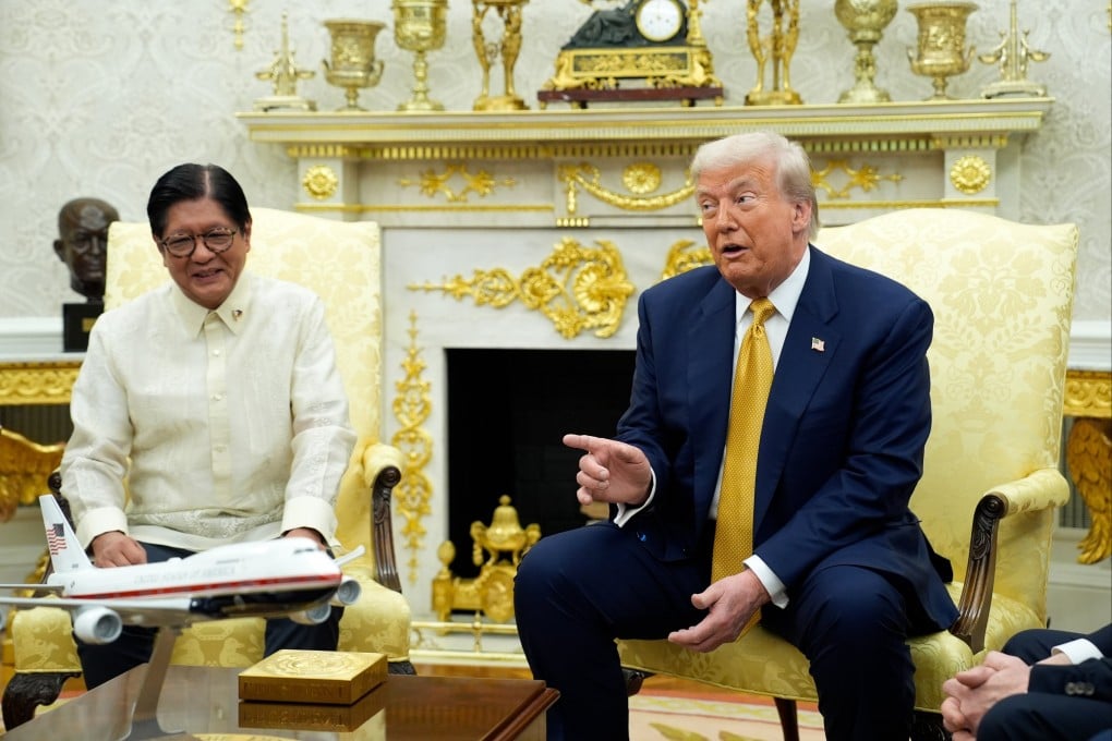 US President Donald Trump (right) with his Philippine counterpart Ferdinand Marcos Jnr at the White House in Washington on July 22. Photo: EPA