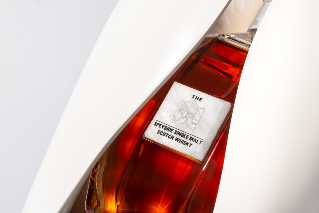 The Glenrothes 51 comes in a Jesmonite case that must be broken to reveal the bottle inside. It is part of a recent trend of distilleries getting creative with their packaging. Photo: The Glenrothes