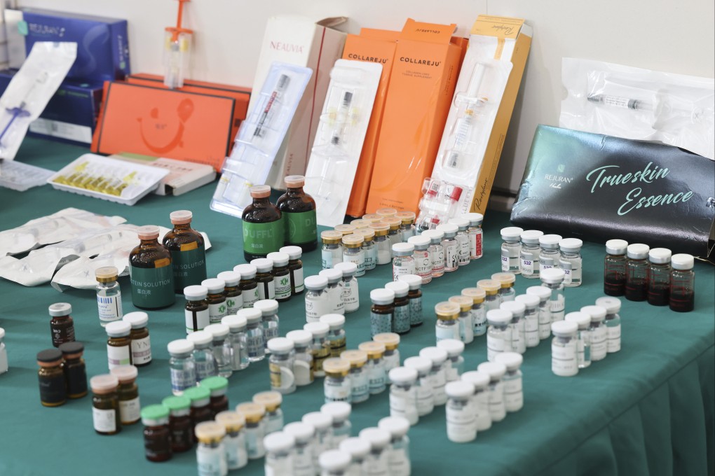 Customs officers seized vials, needles, syringes and other related equipment Photo: Jelly Tse