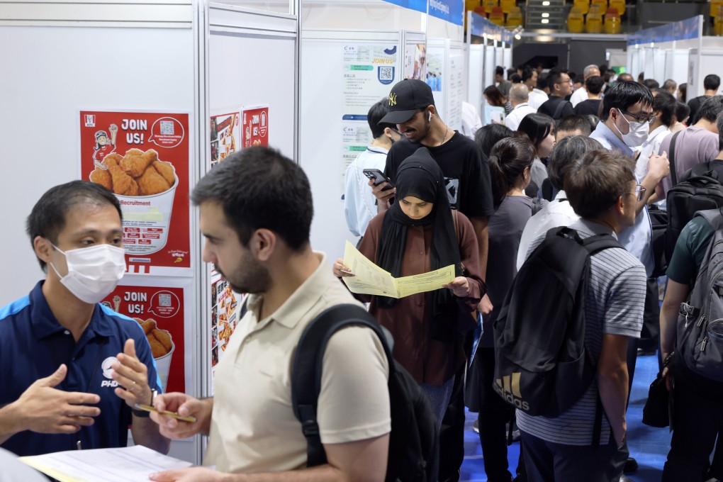 People attend a job fair organised by the 
Labour Department on the theme “Building a Multicultural Workplace” in Mong Kok on July 24. Photo: Nora Tam