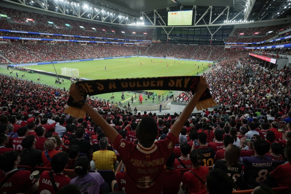 Liverpool fans watch their side’s game against AC Milan at Kai Tak Stadium. Photo: Sam Tsang